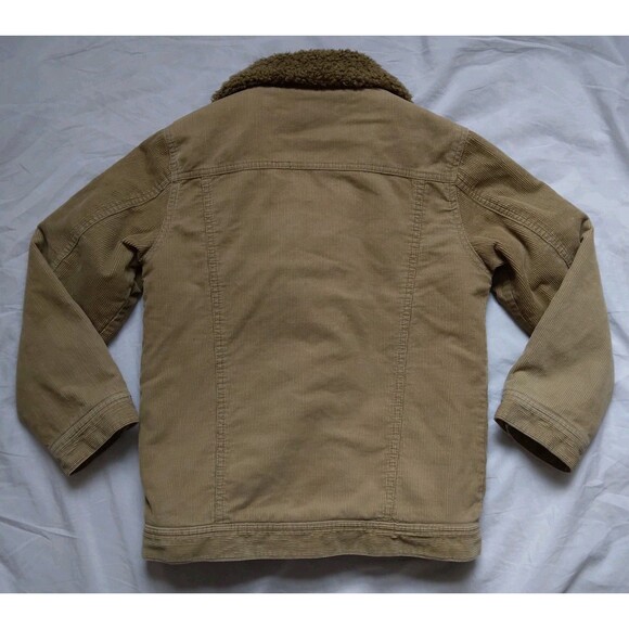Faded Glory Brown Corduroy Fleece Lined Chore Barn Coat Jacket Boys Size M 8-10 - Picture 8 of 13